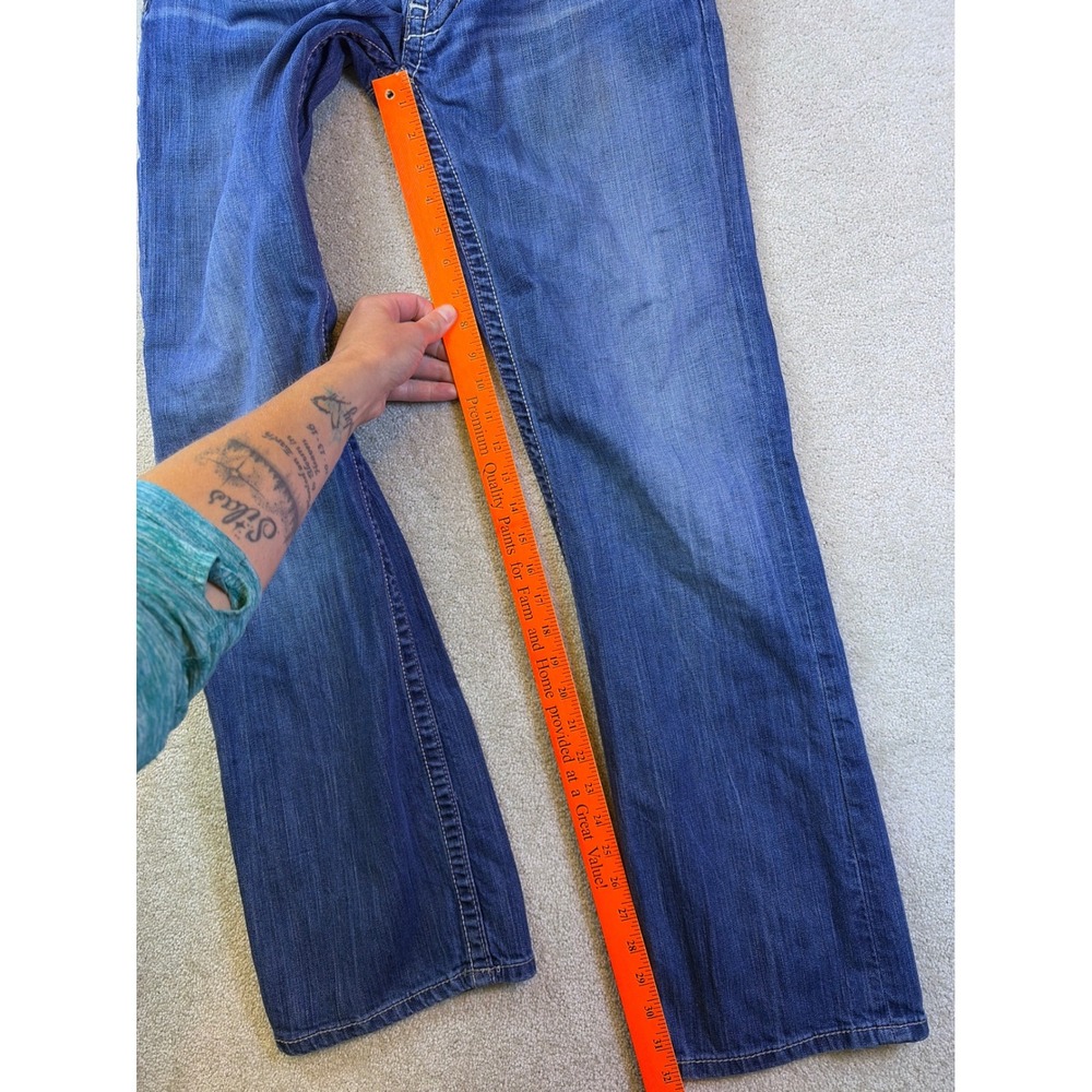 BKE Jake Denim Jeans Mens 30R Blue Bootcut Contrast Stitch PLM15003 Workwear - Picture 3 of 9